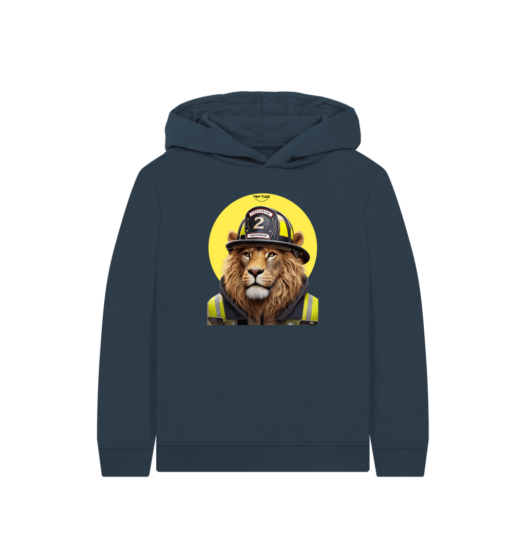Navy Blue Printed Kids Hoodie