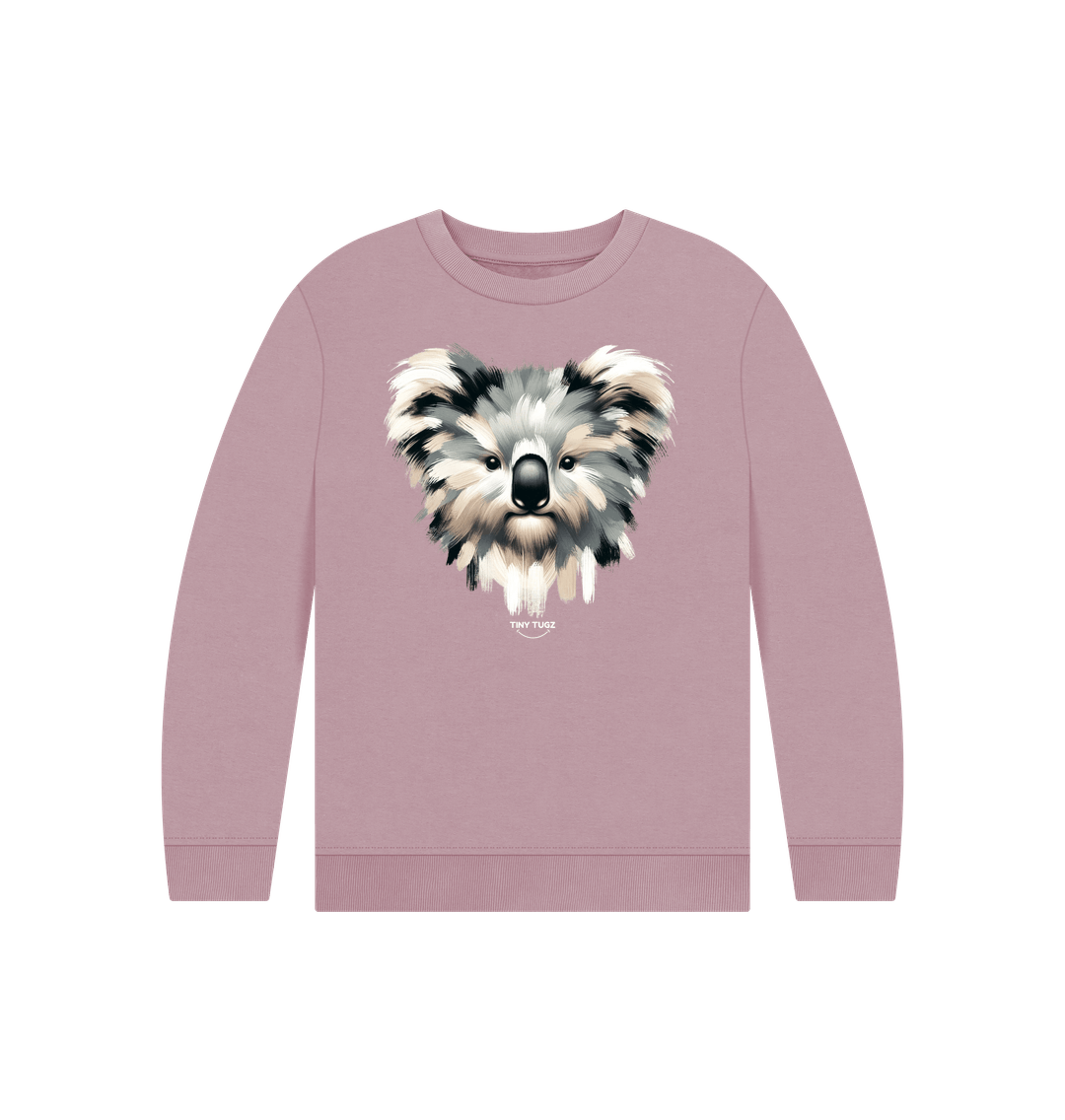 Mauve Printed Kids Jumper