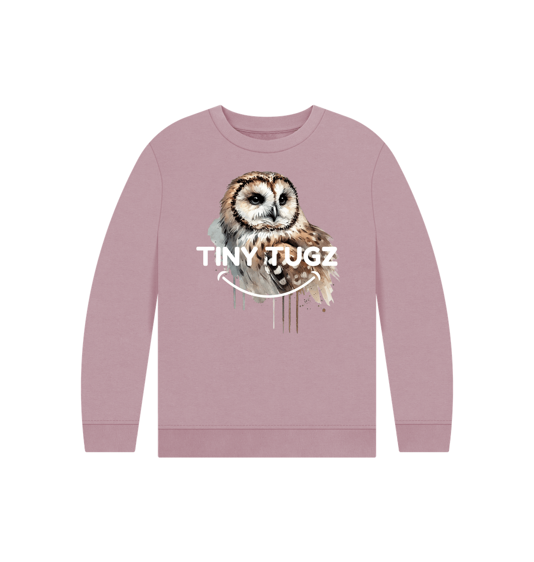 Mauve Printed Kids Jumper