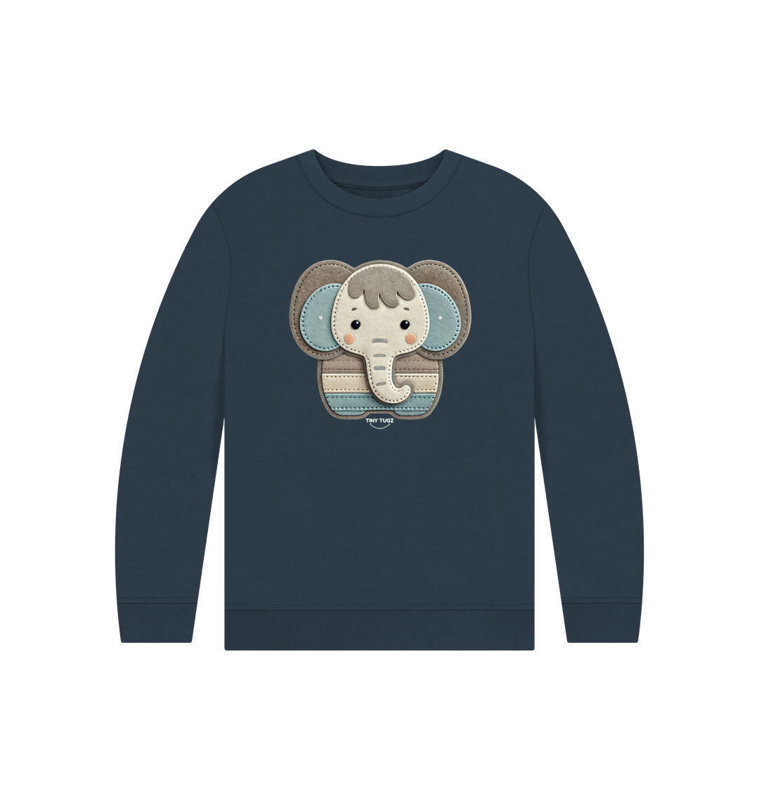 Navy Blue Printed Kids Jumper