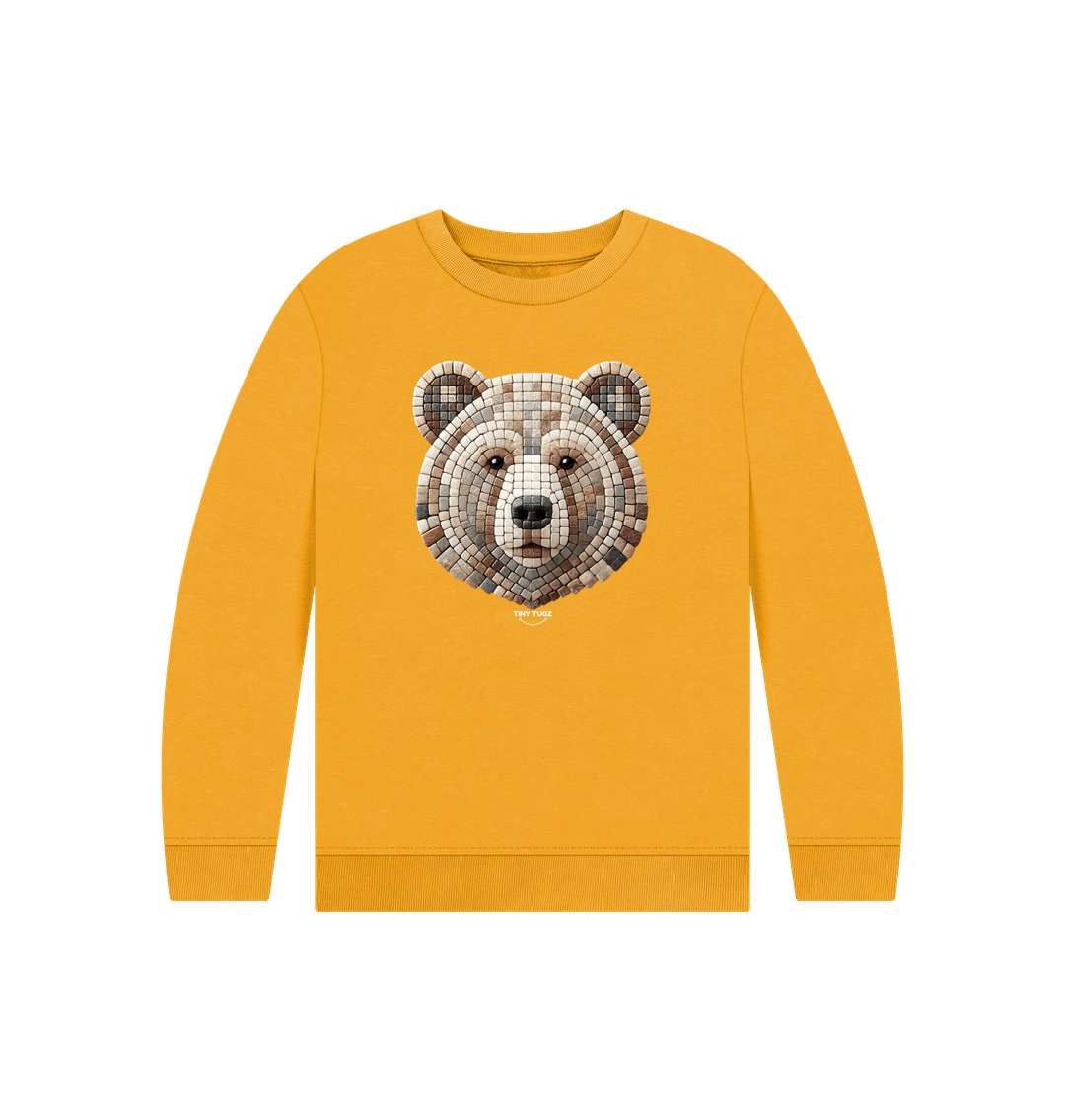 Mustard Printed Kids Jumper