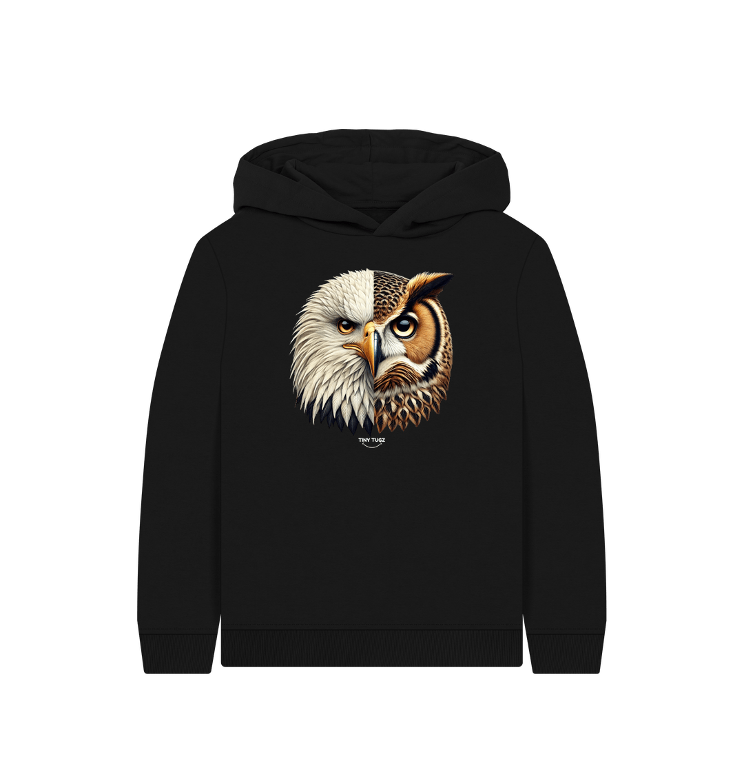 Black Printed Kids Hoodie