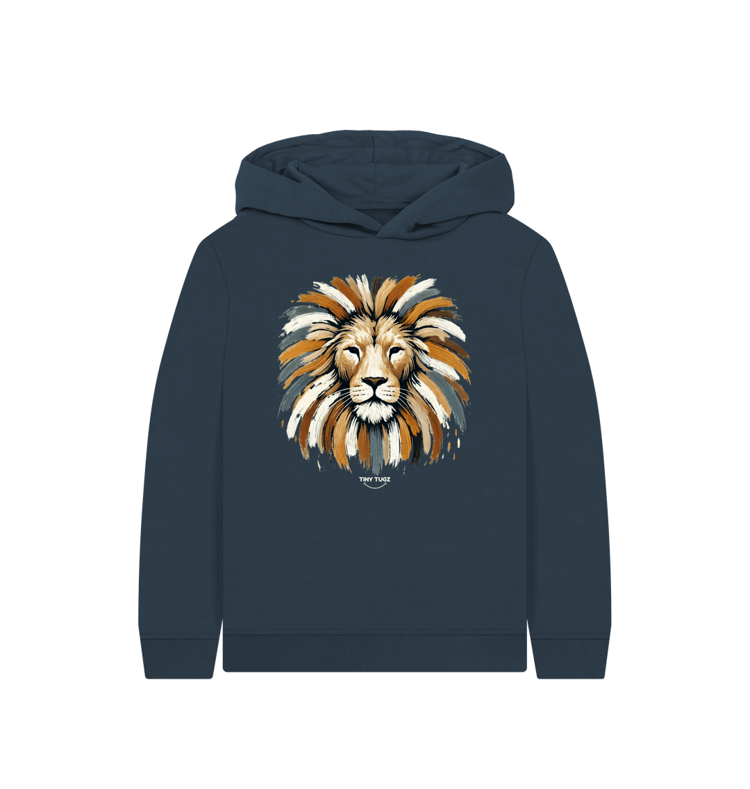 Navy Blue Printed Kids Hoodie