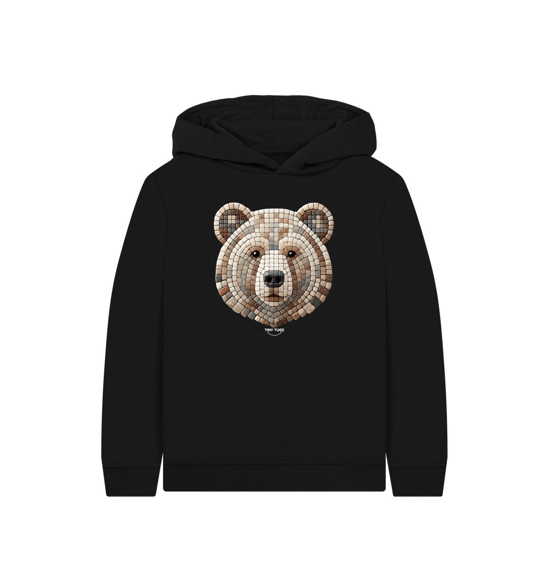 Black Printed Kids Hoodie