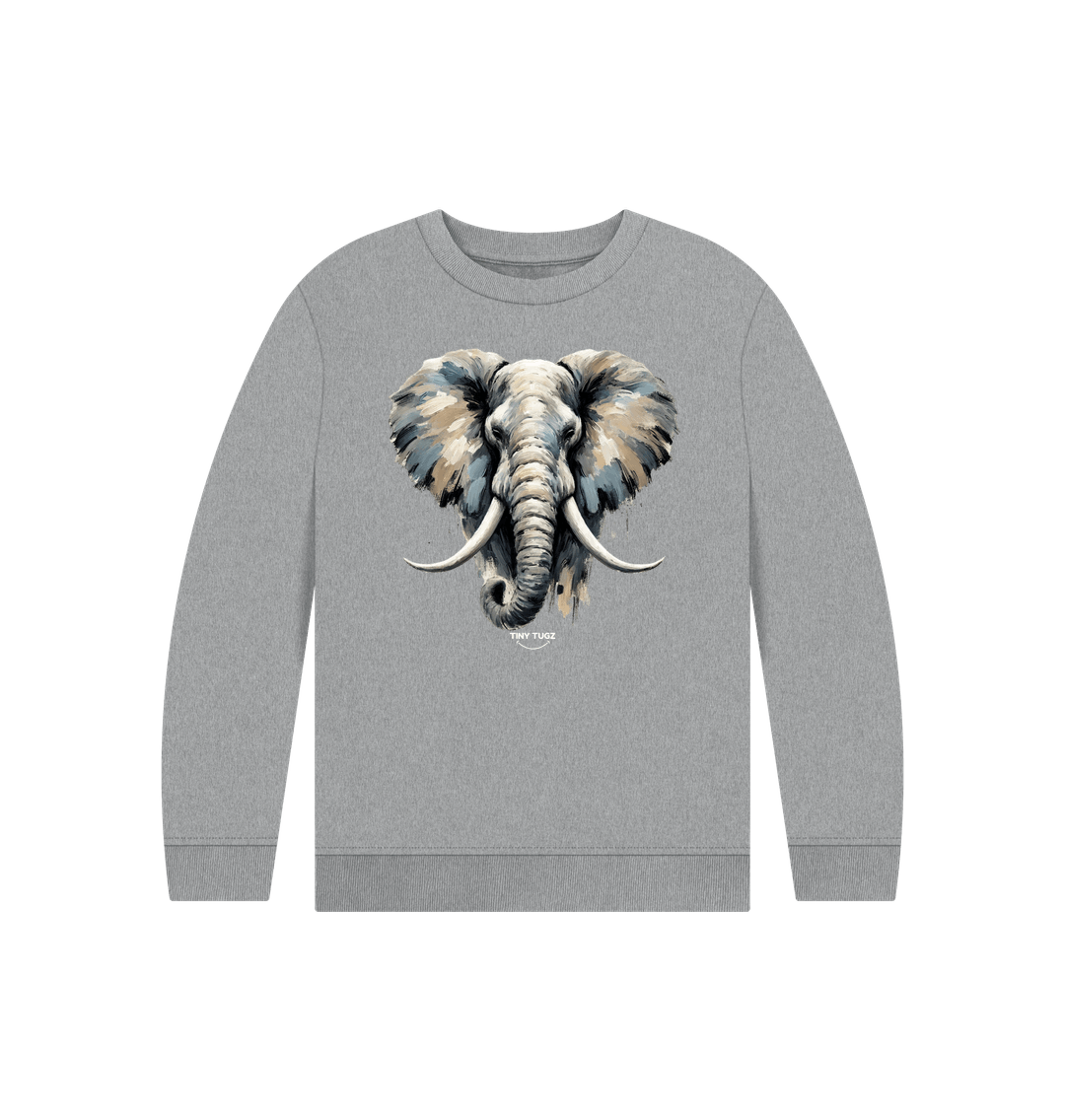 Athletic Grey Printed Kids Jumper