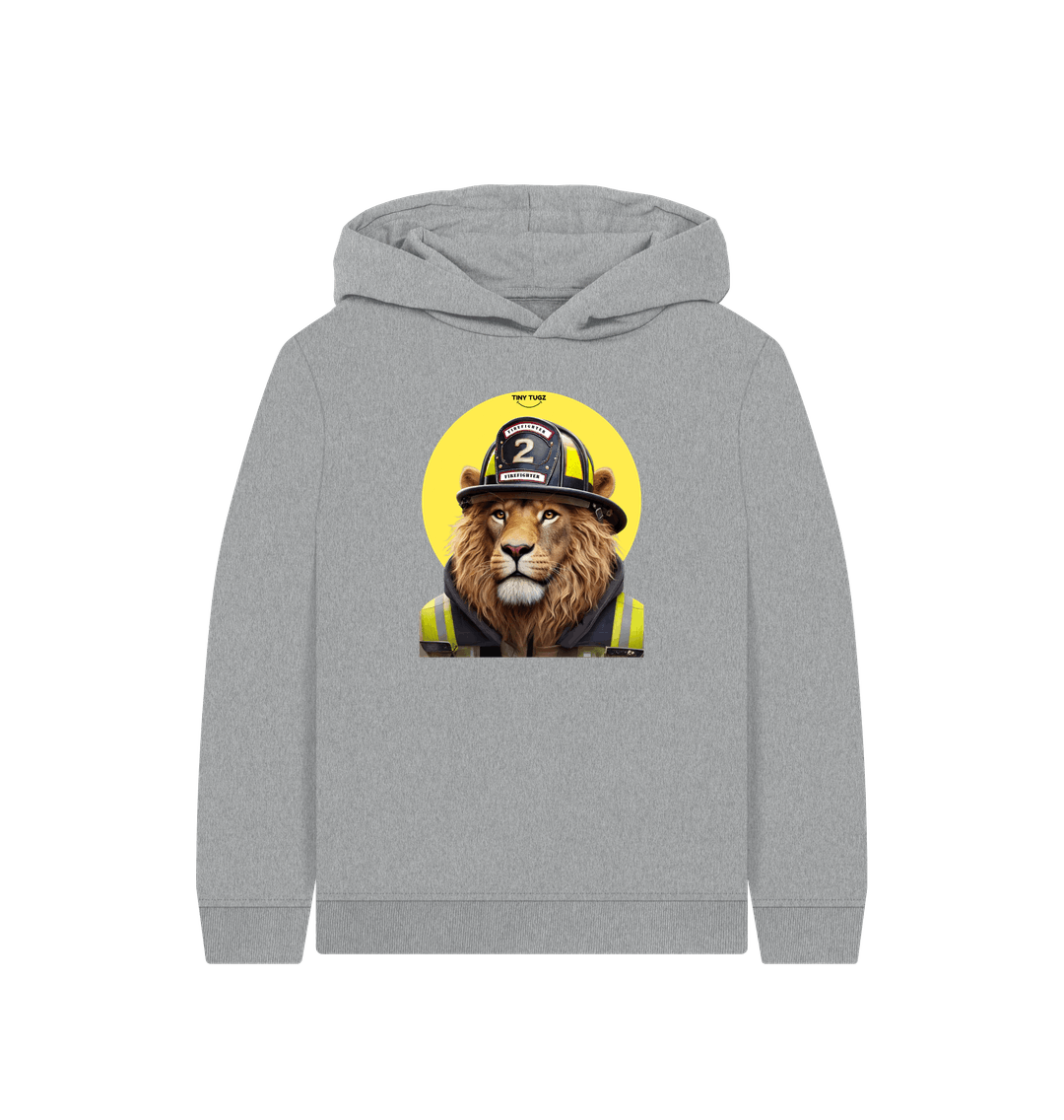 Athletic Grey Printed Kids Hoodie