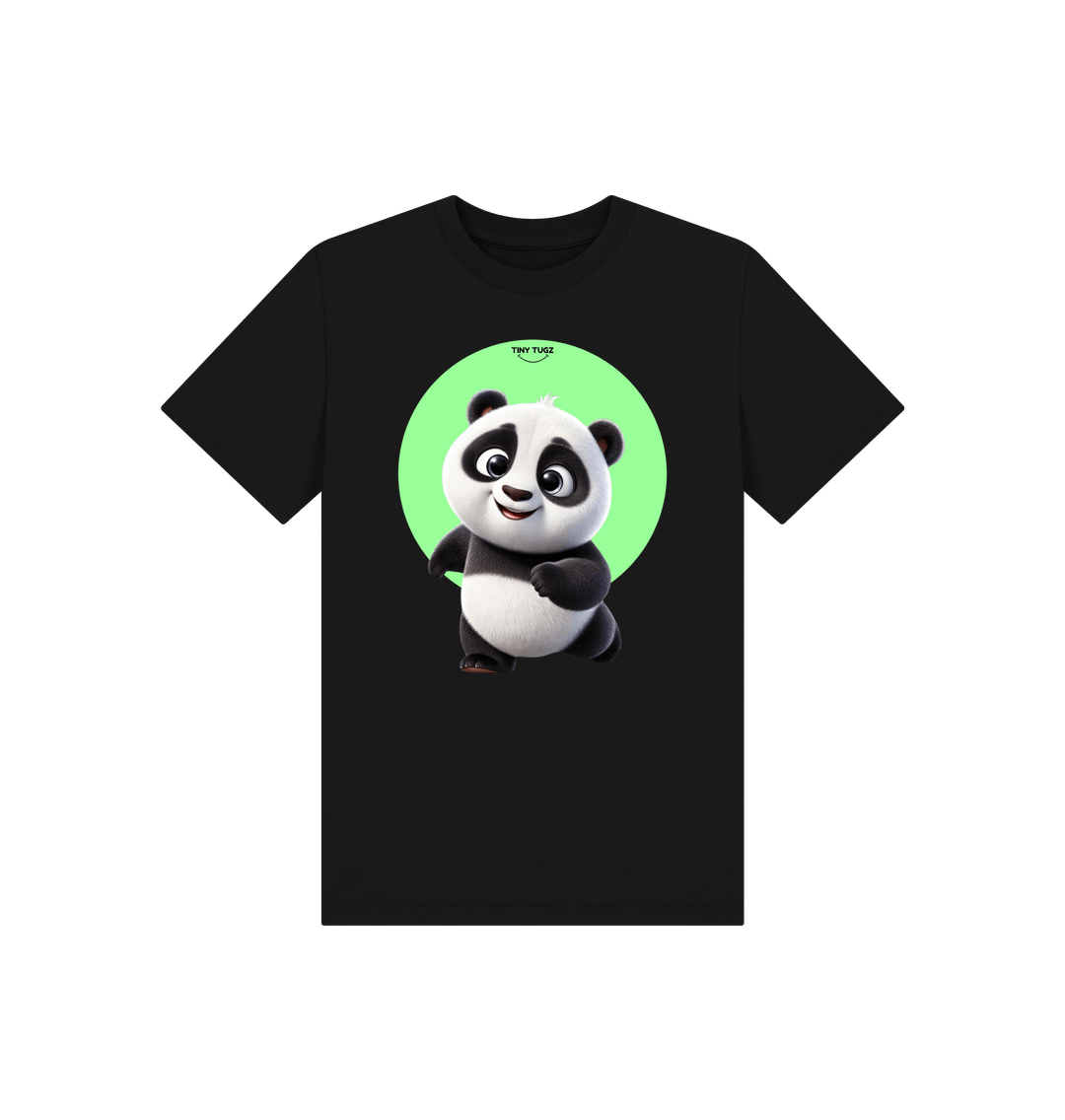 Black Printed Kids T-Shirt