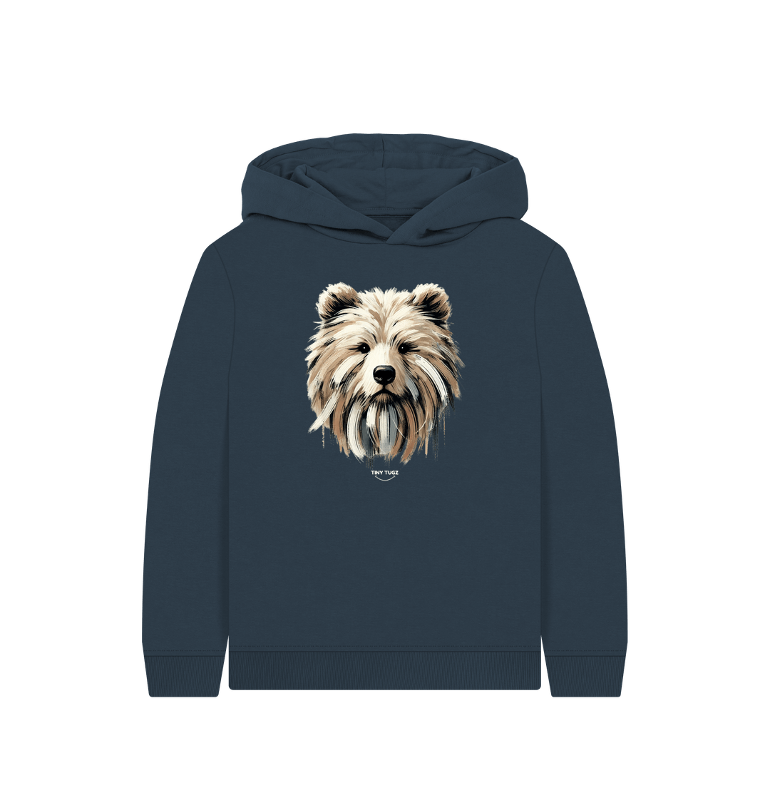 Navy Blue Printed Kids Hoodie