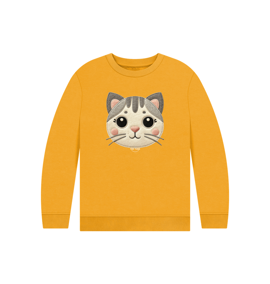 Mustard Printed Kids Jumper