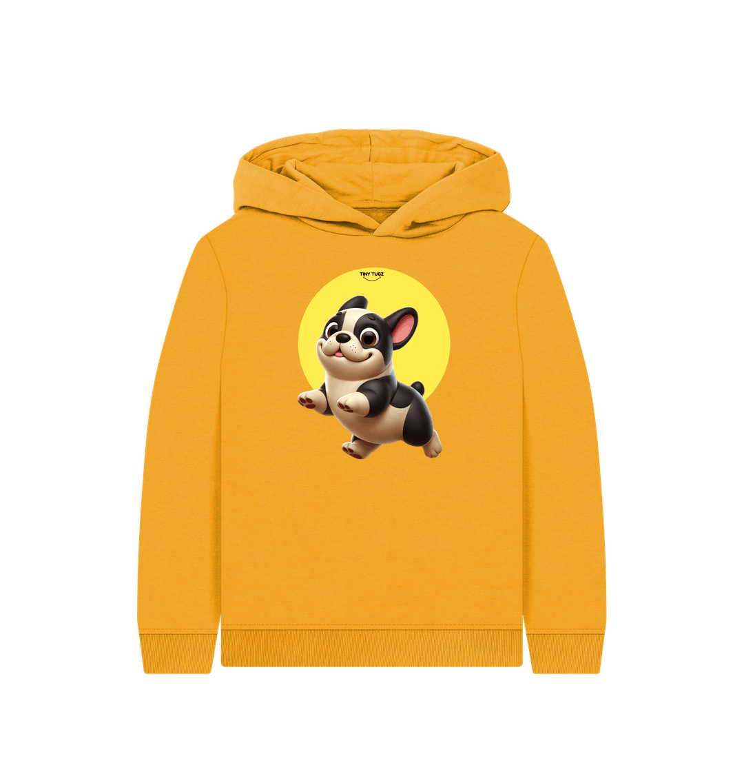 Mustard Printed Kids Hoodie