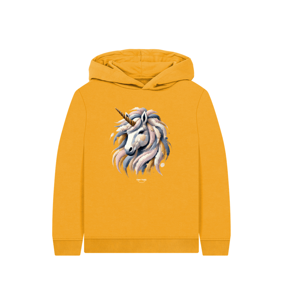 Mustard Printed Kids Hoodie