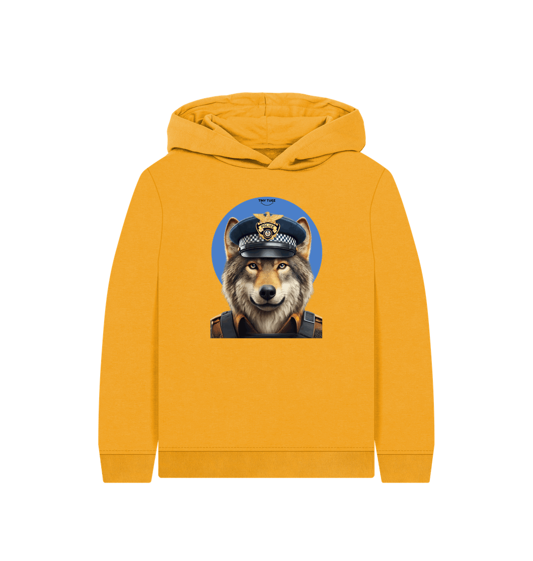 Mustard Printed Kids Hoodie
