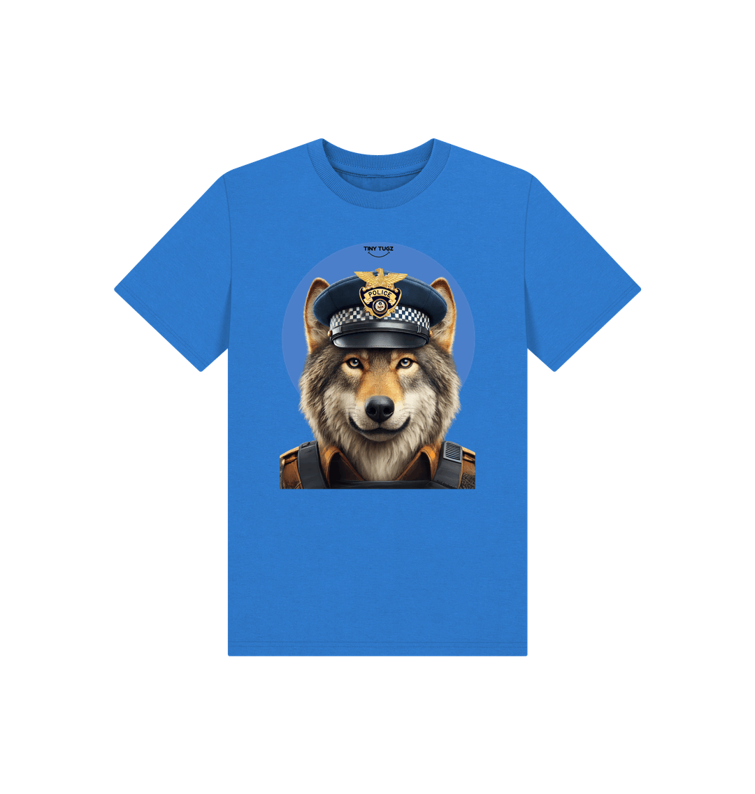 Bright Blue Printed Kids T-Shirt