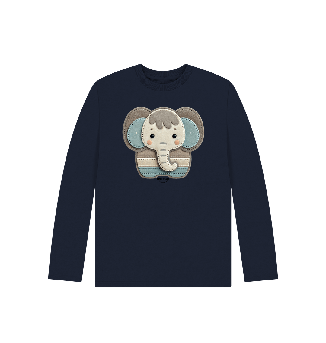 Navy Blue Printed Kids T-Shirt