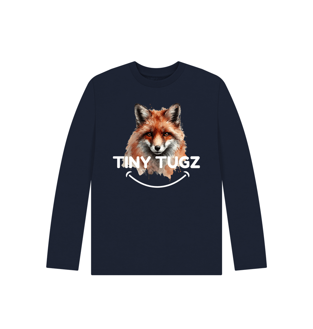Navy Blue Printed Kids T-Shirt