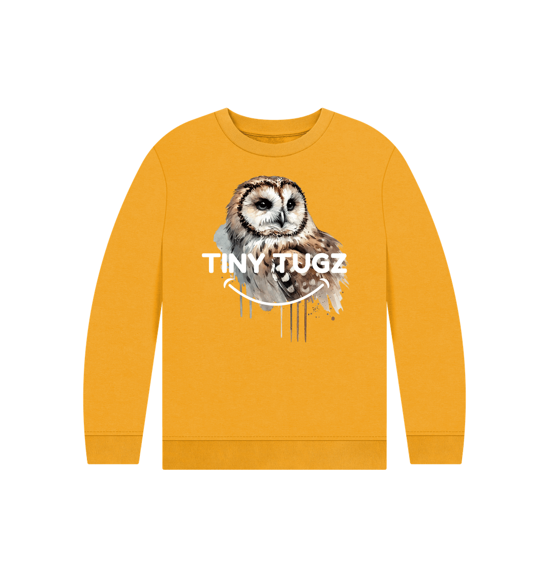 Mustard Printed Kids Jumper