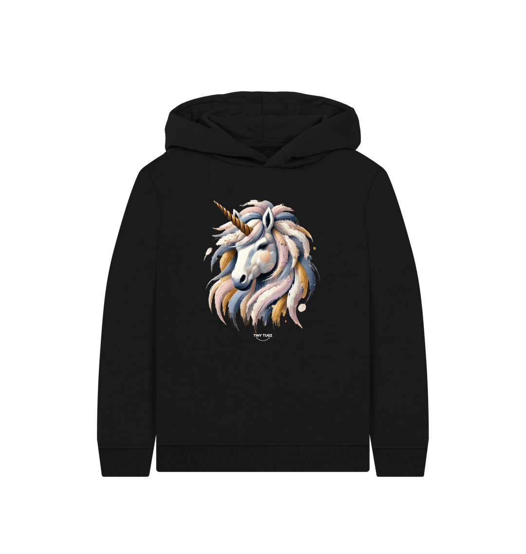 Black Printed Kids Hoodie