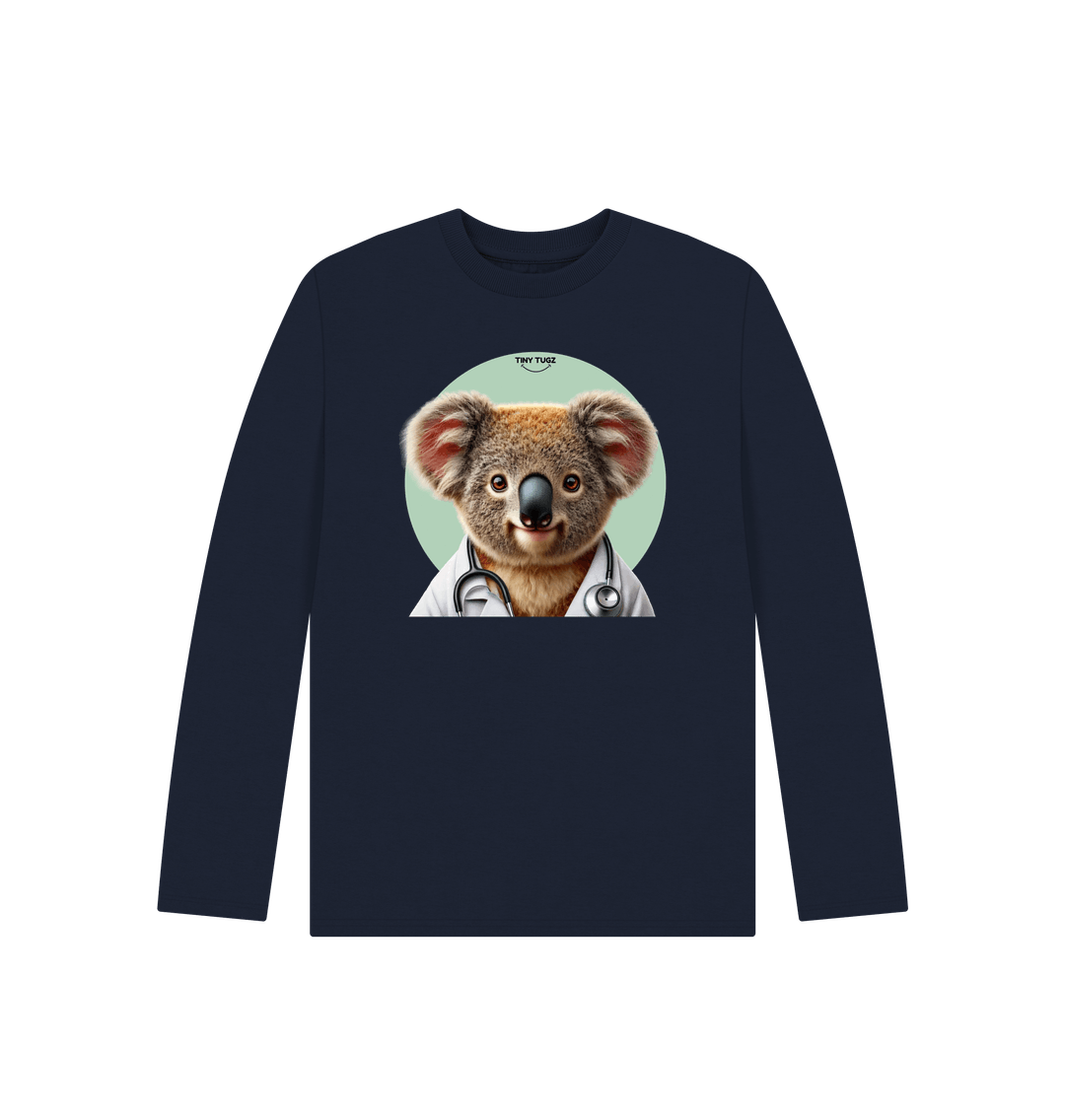 Navy Blue Printed Kids T-Shirt