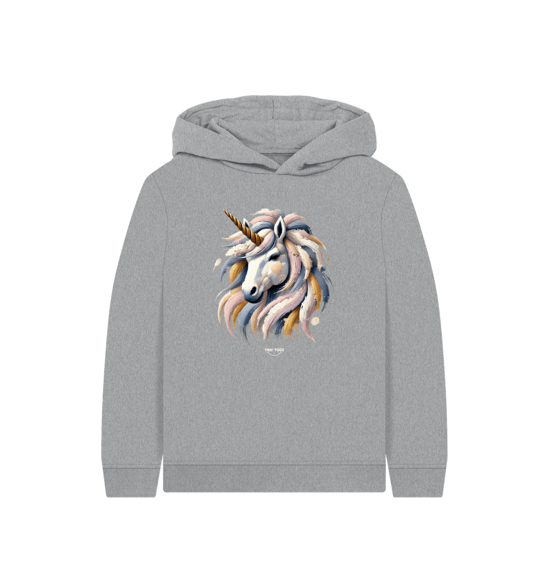 Athletic Grey Printed Kids Hoodie