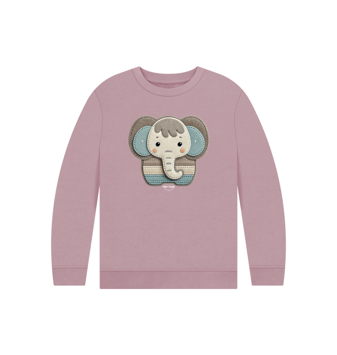 Mauve Printed Kids Jumper