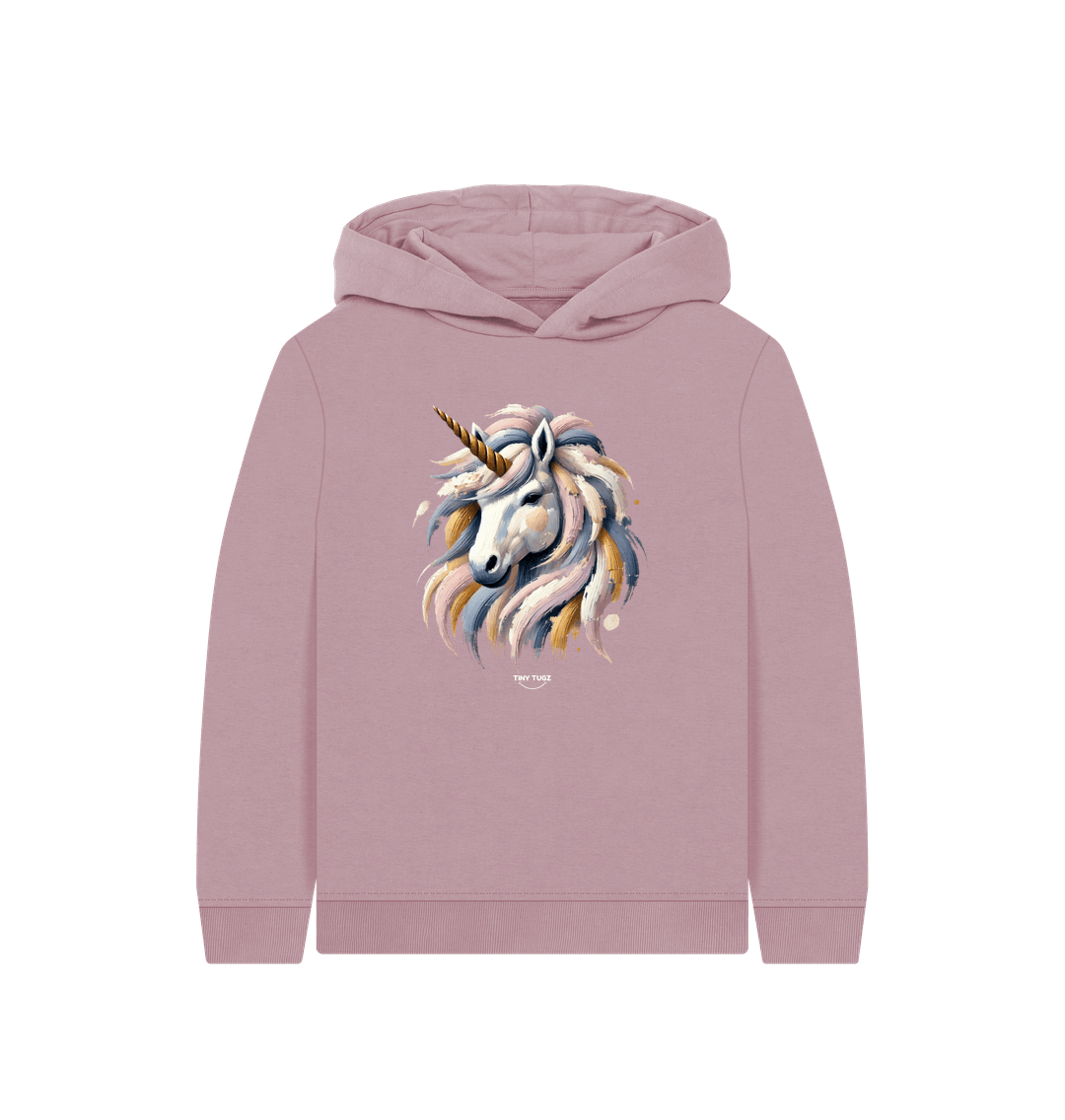 Mauve Printed Kids Hoodie