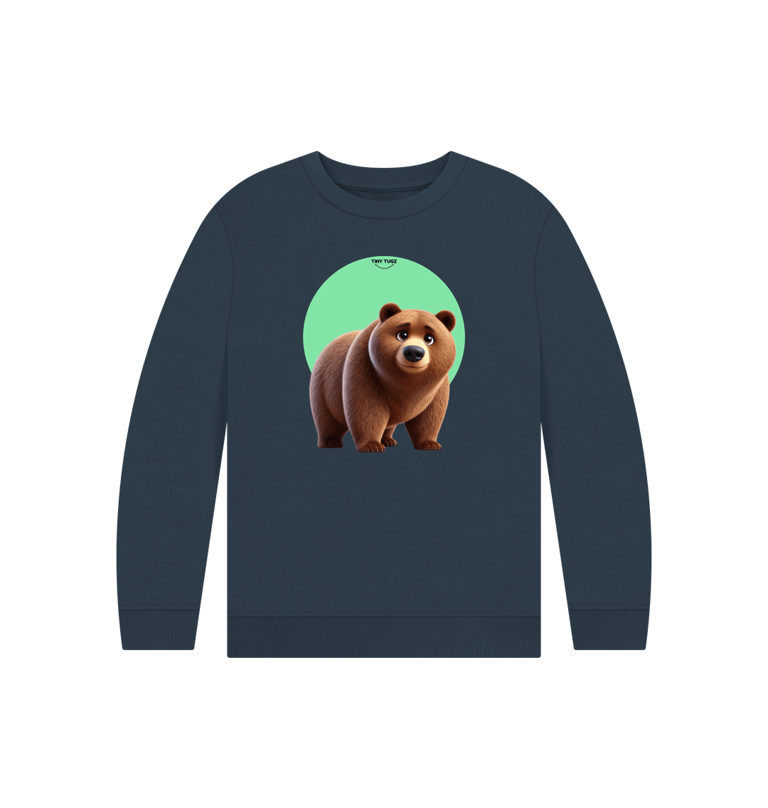Navy Blue Printed Kids Jumper
