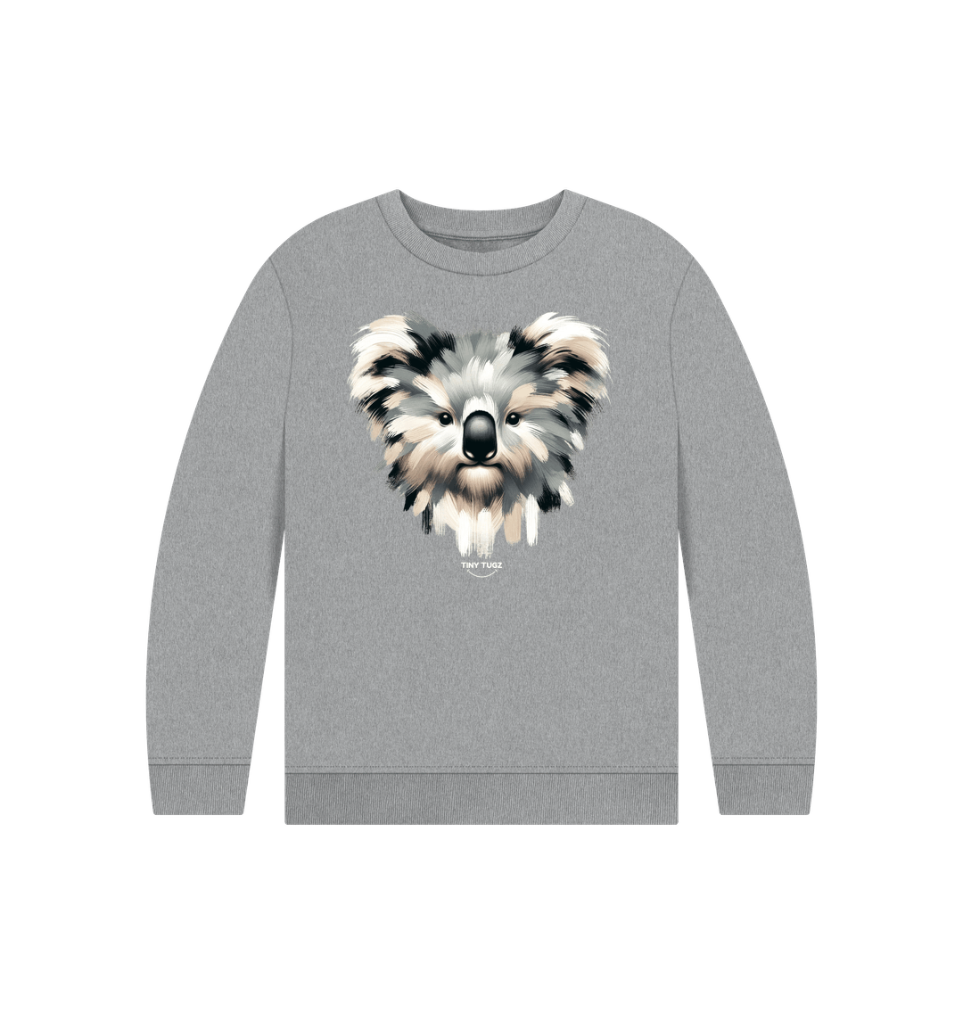 Athletic Grey Printed Kids Jumper