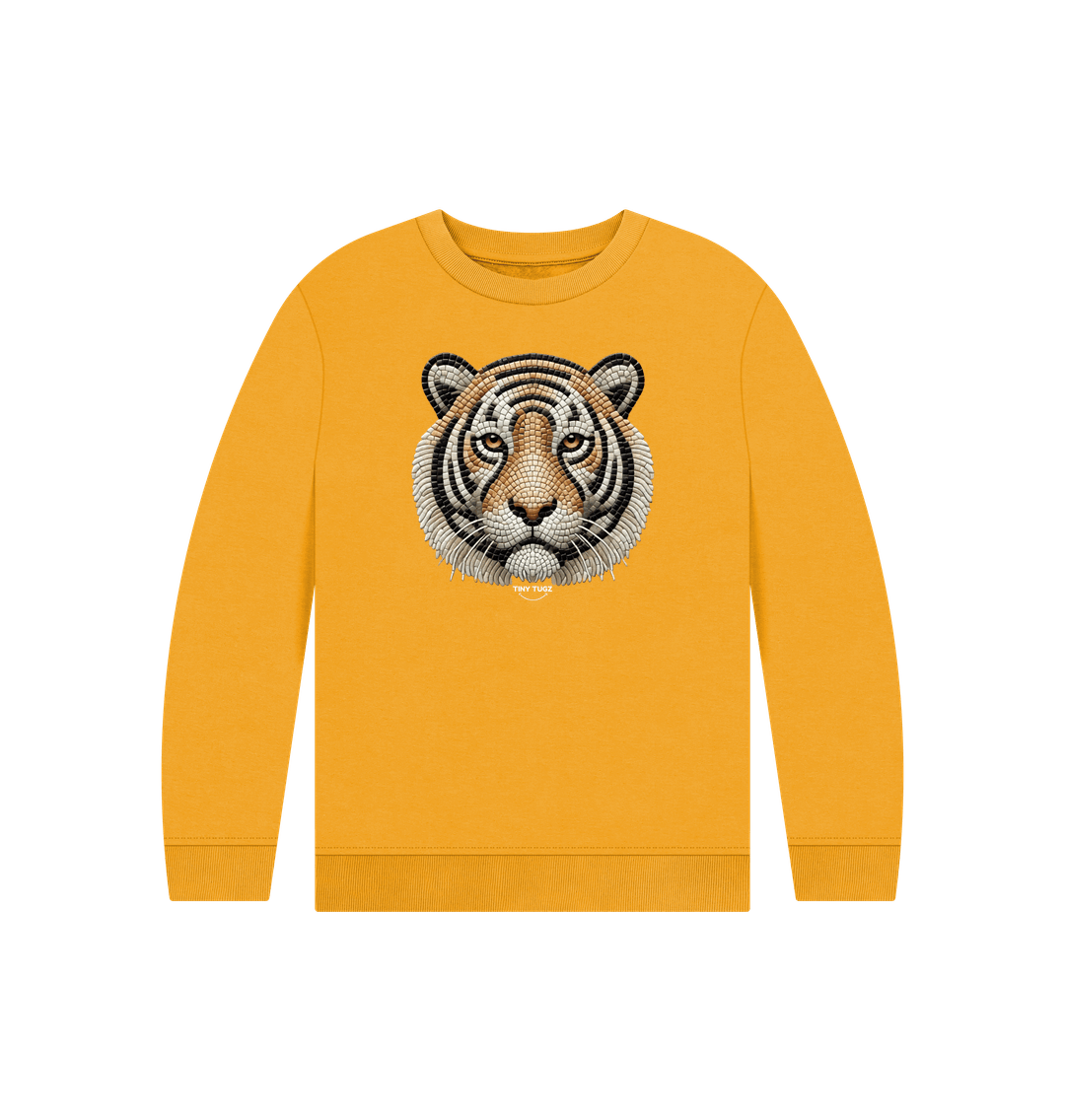 Mustard Printed Kids Jumper