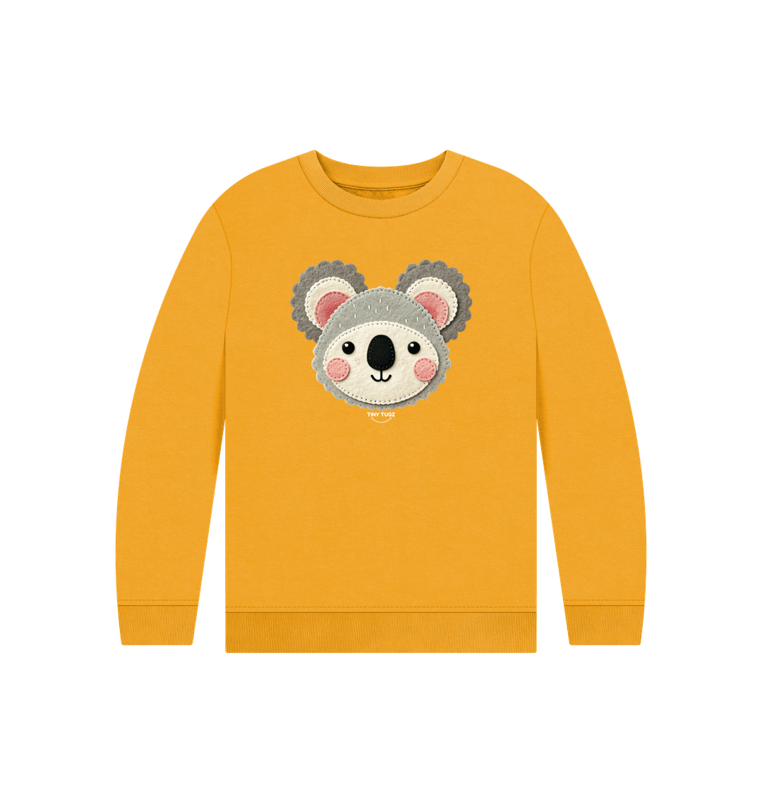 Mustard Printed Kids Jumper