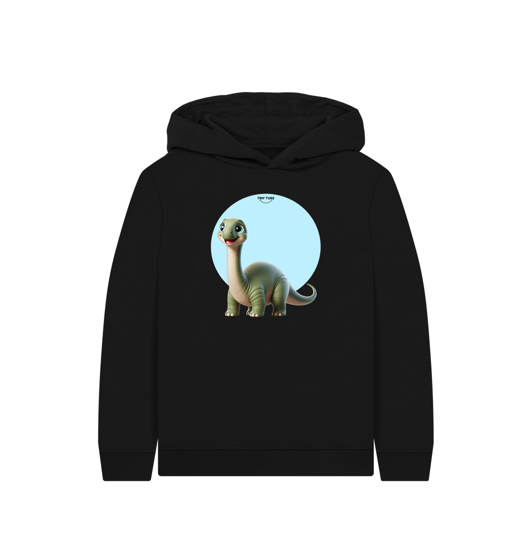 Black Printed Kids Hoodie