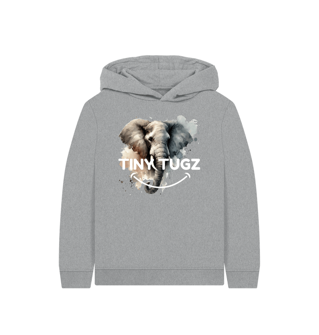 Athletic Grey Printed Kids Hoodie