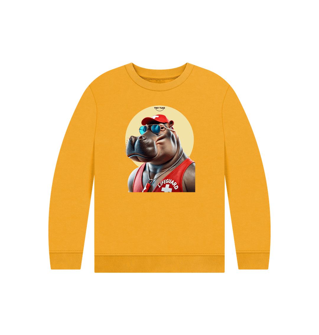 Mustard Printed Kids Jumper
