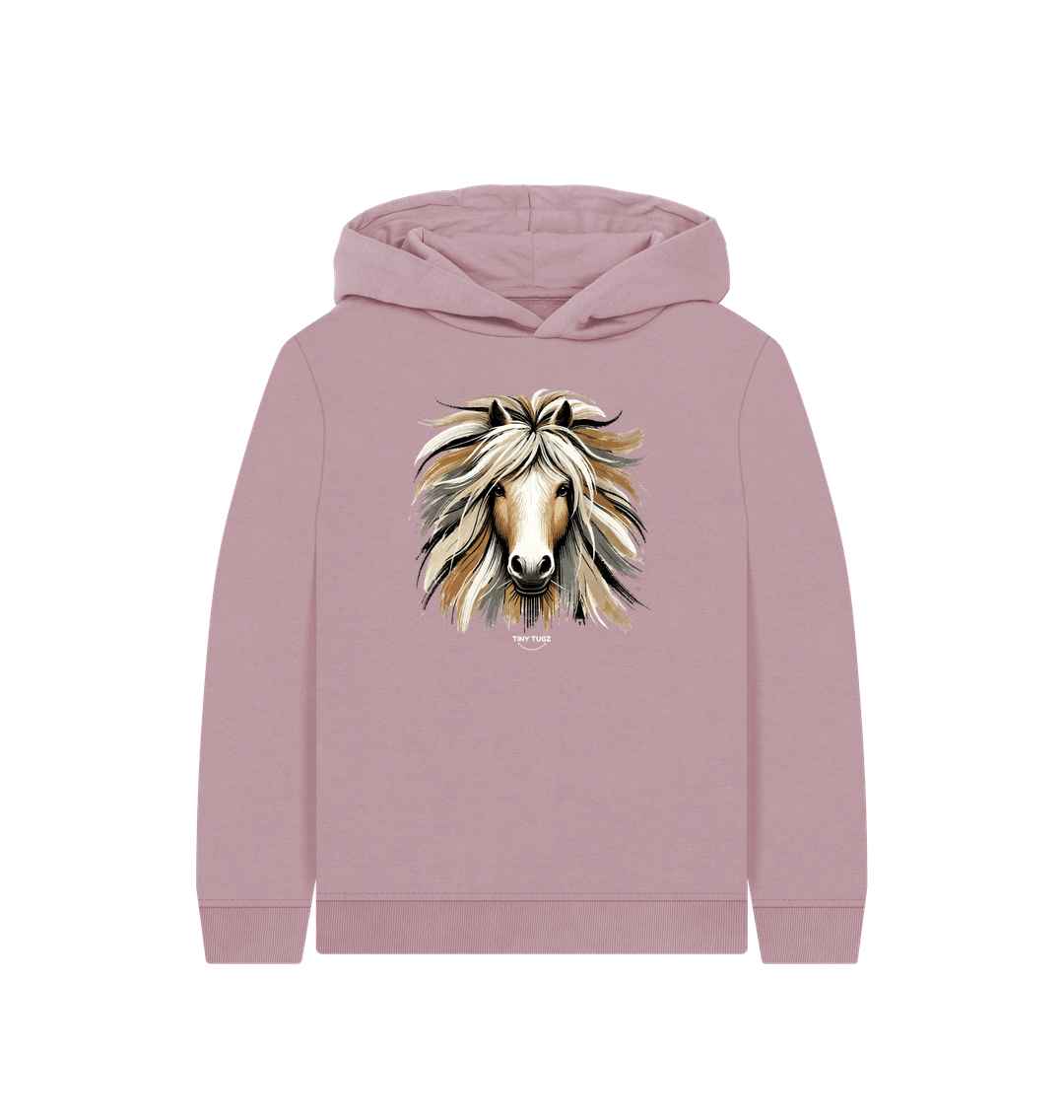 Mauve Printed Kids Hoodie