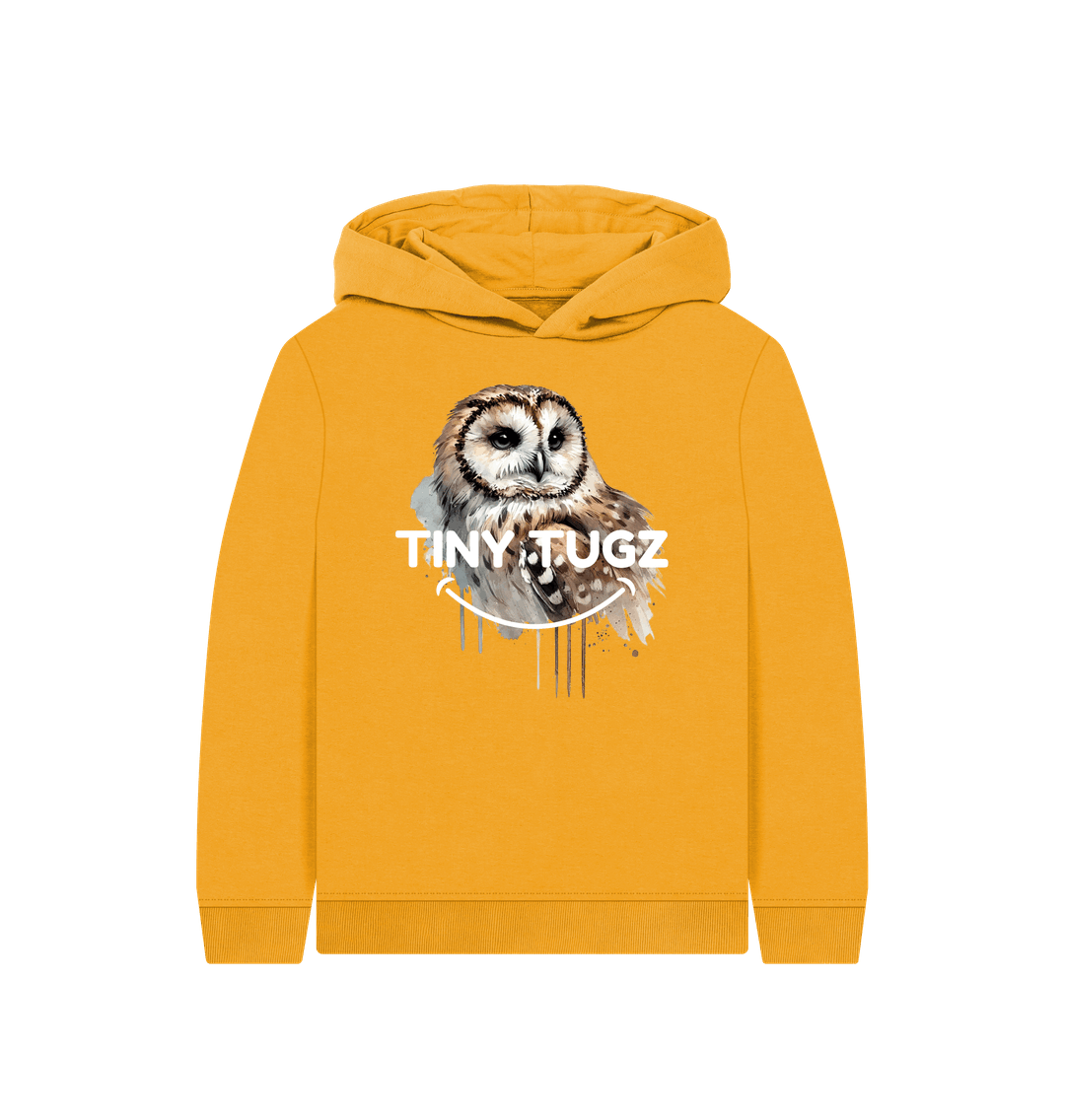 Mustard Printed Kids Hoodie