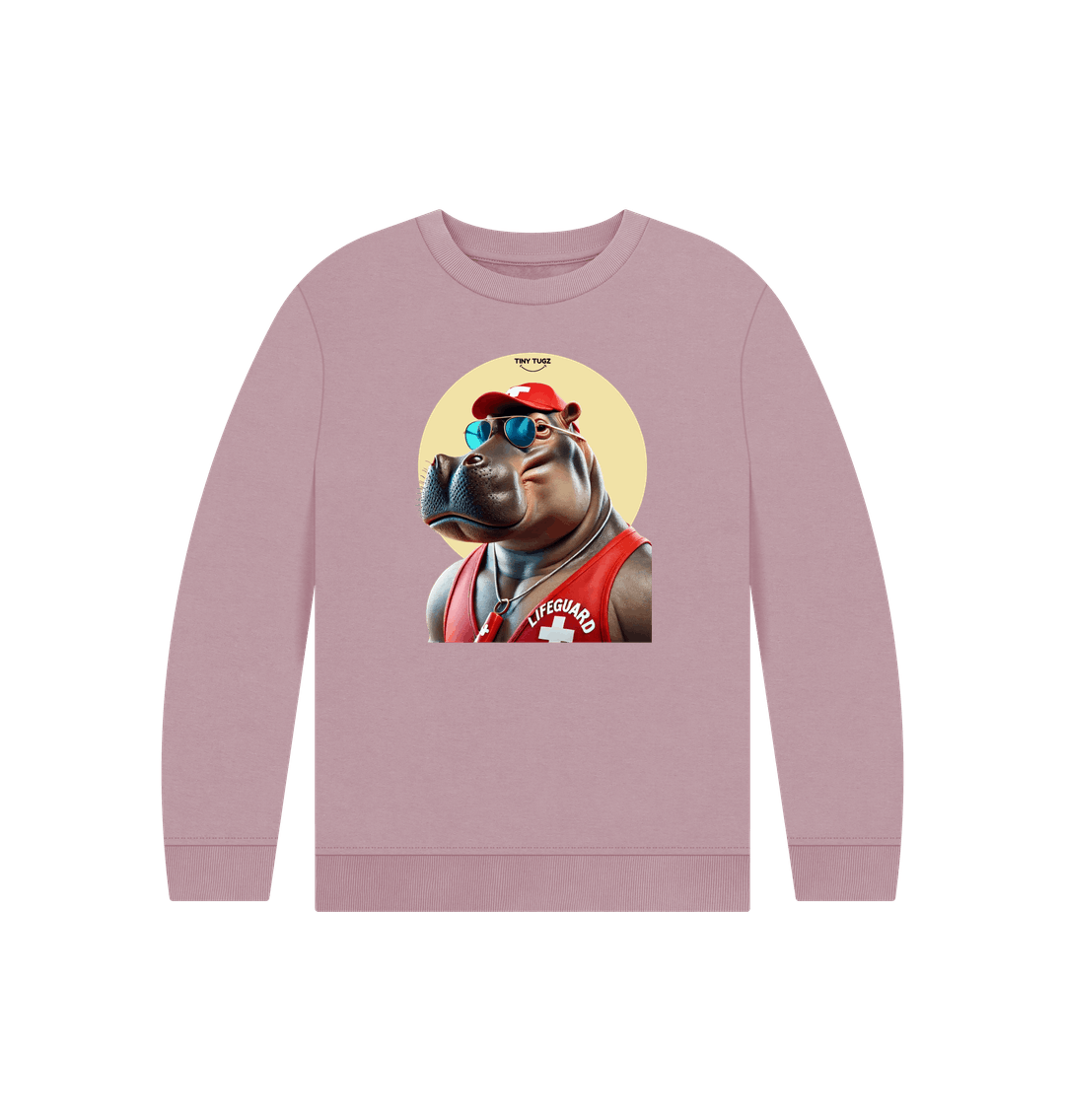 Mauve Printed Kids Jumper