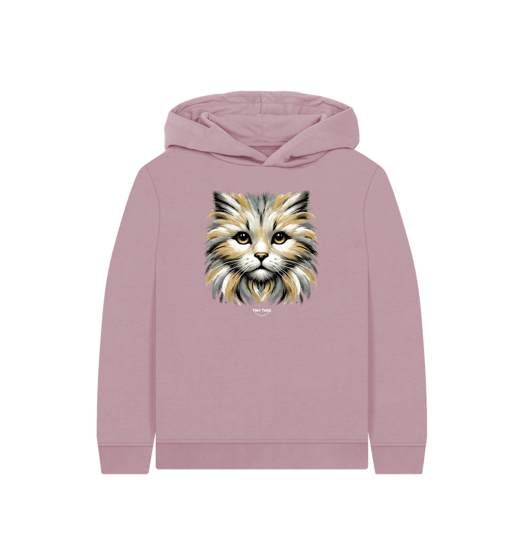 Mauve Printed Kids Hoodie