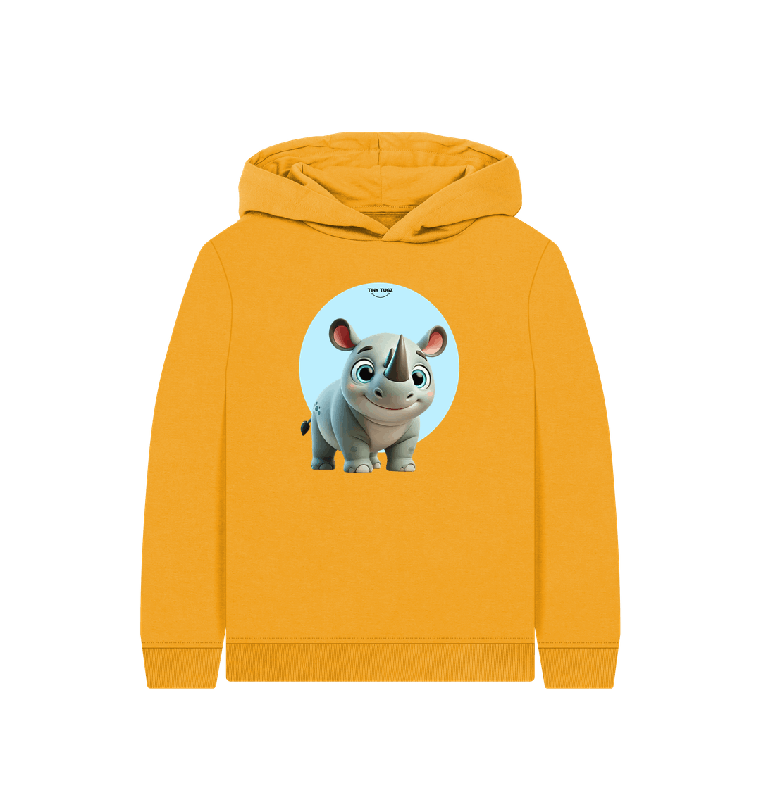 Mustard Printed Kids Hoodie