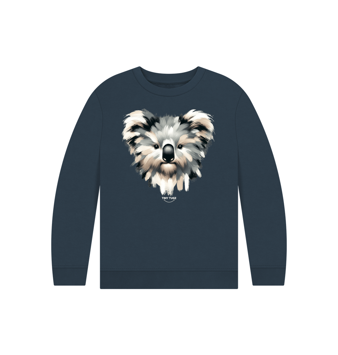 Navy Blue Printed Kids Jumper