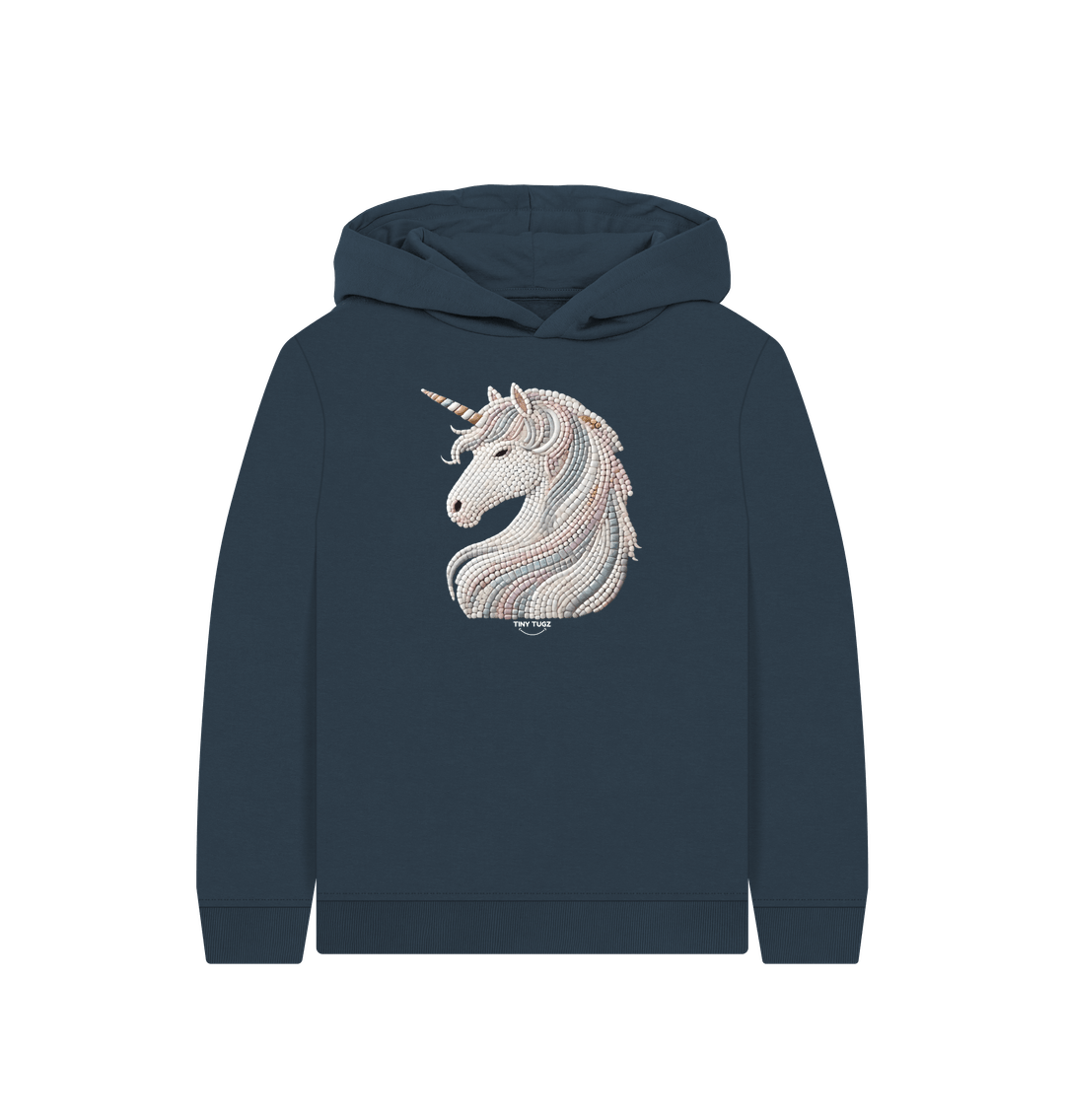 Navy Blue Printed Kids Hoodie