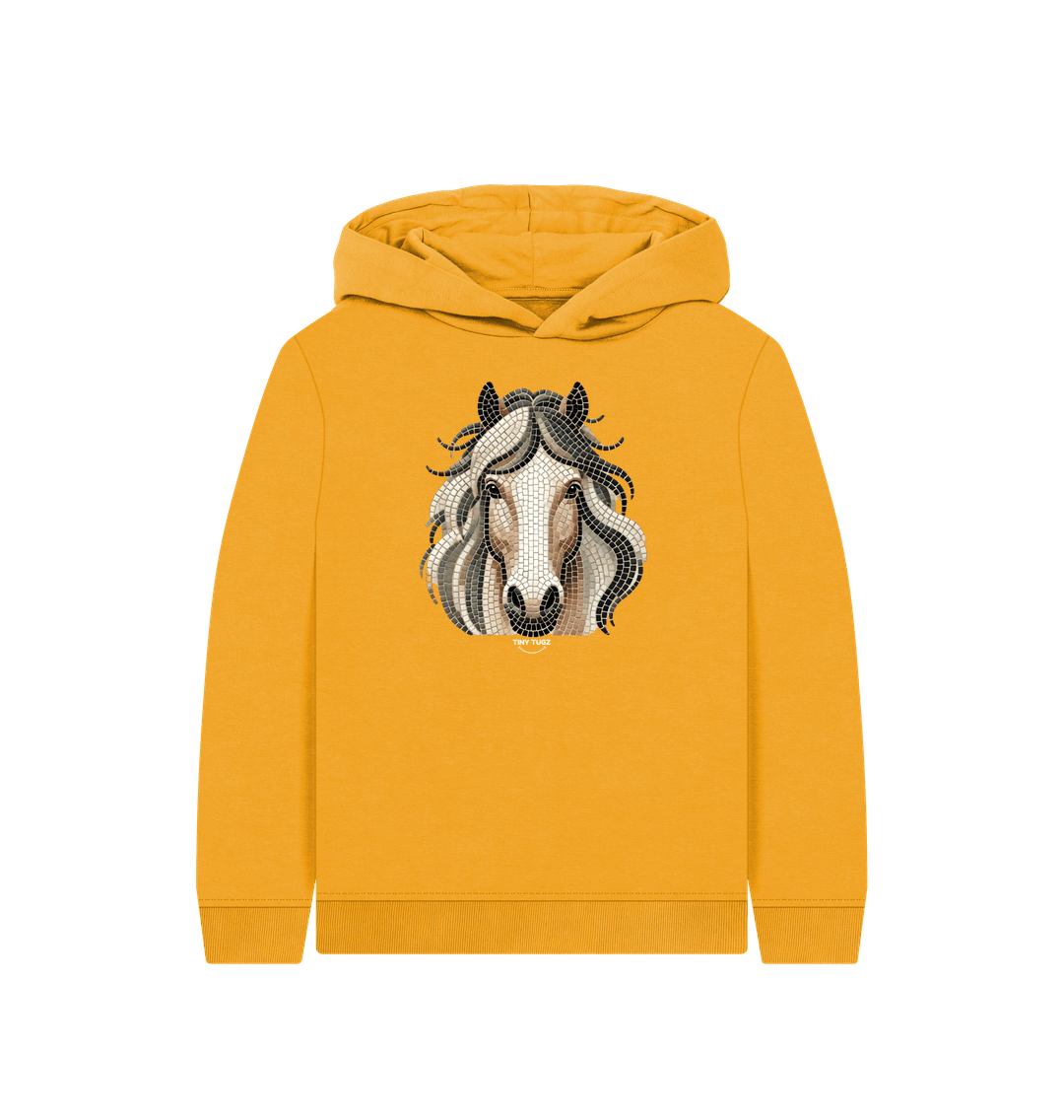 Mustard Printed Kids Hoodie