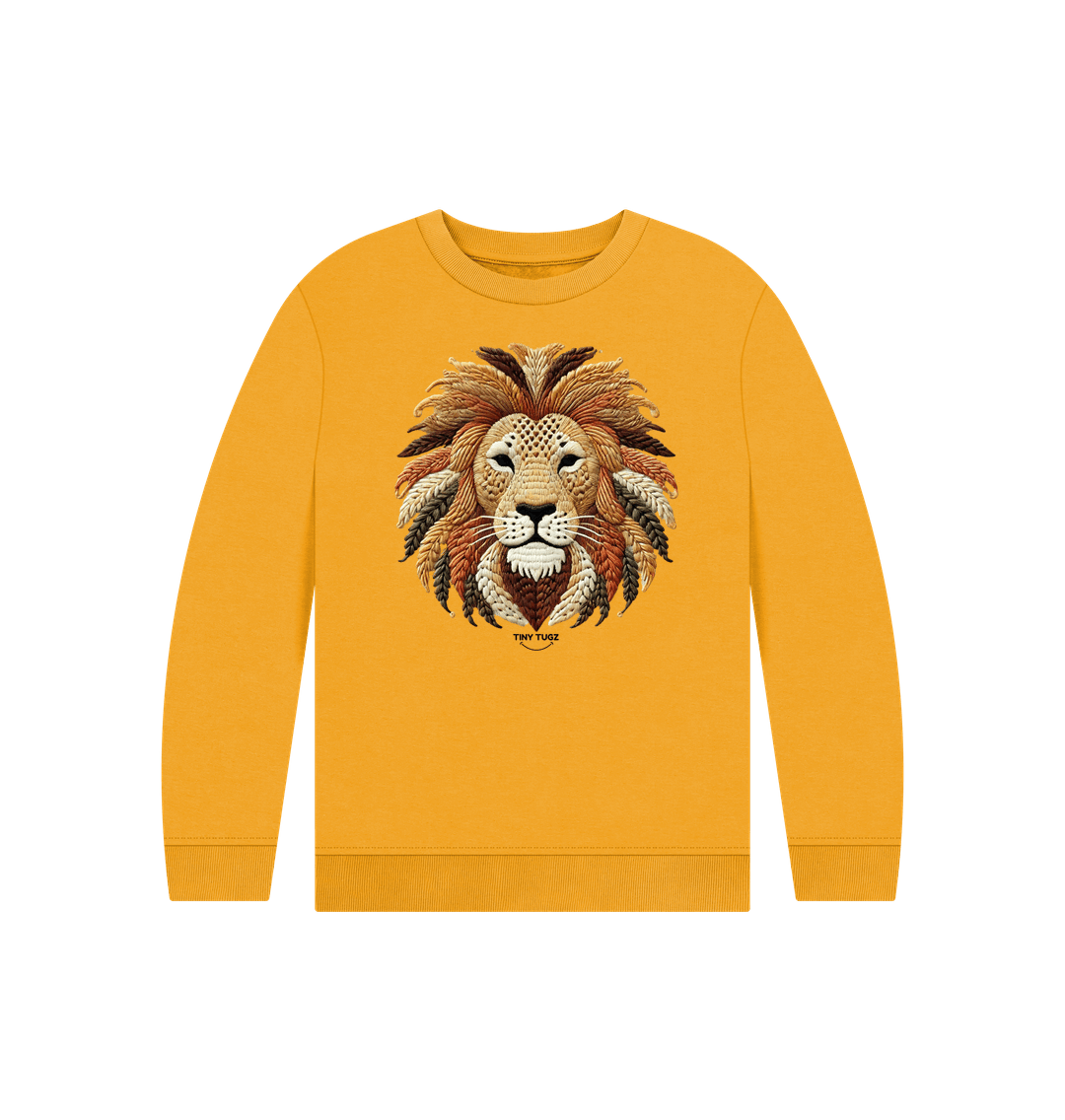 Mustard Printed Kids Jumper