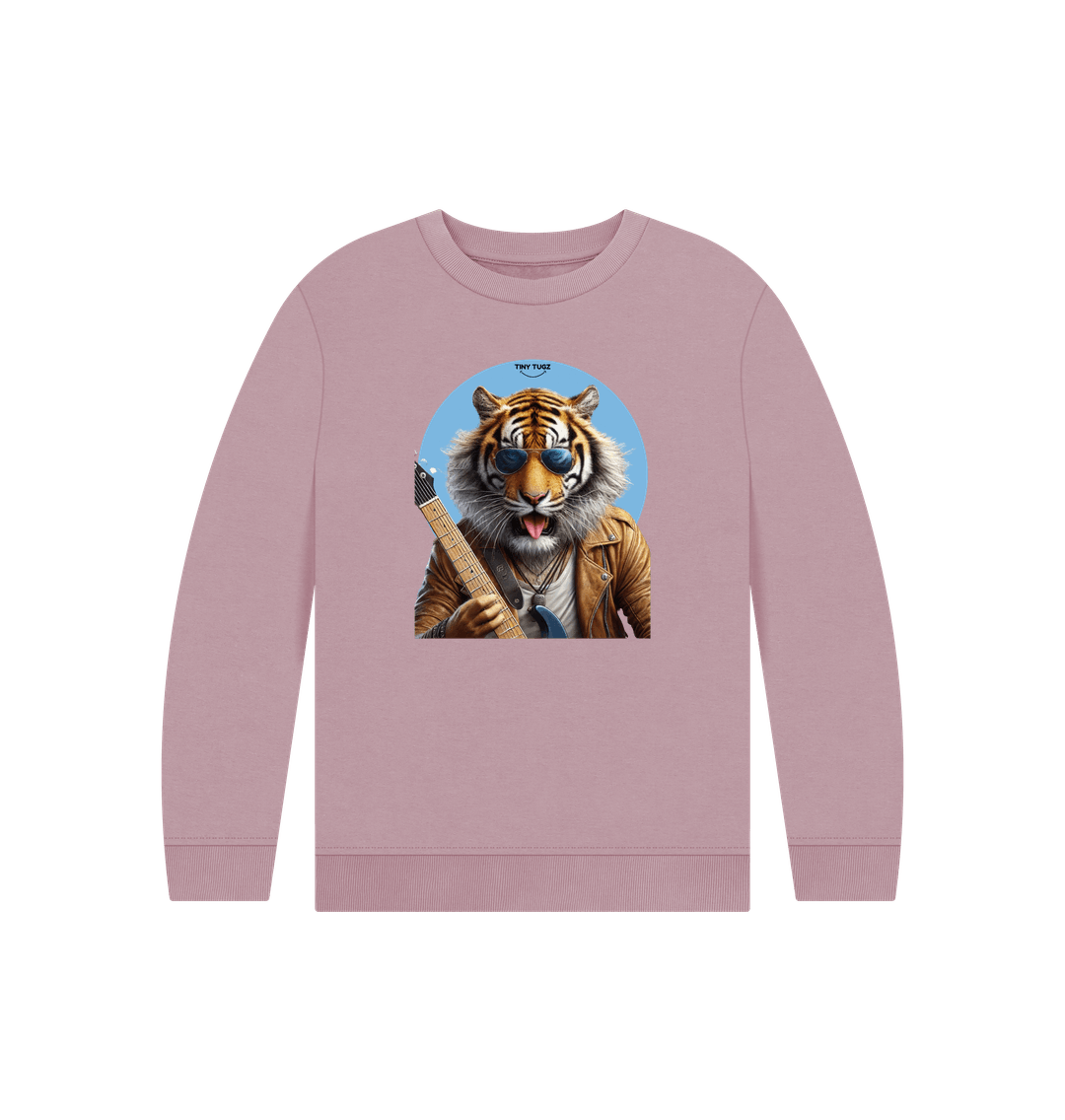 Mauve Printed Kids Jumper