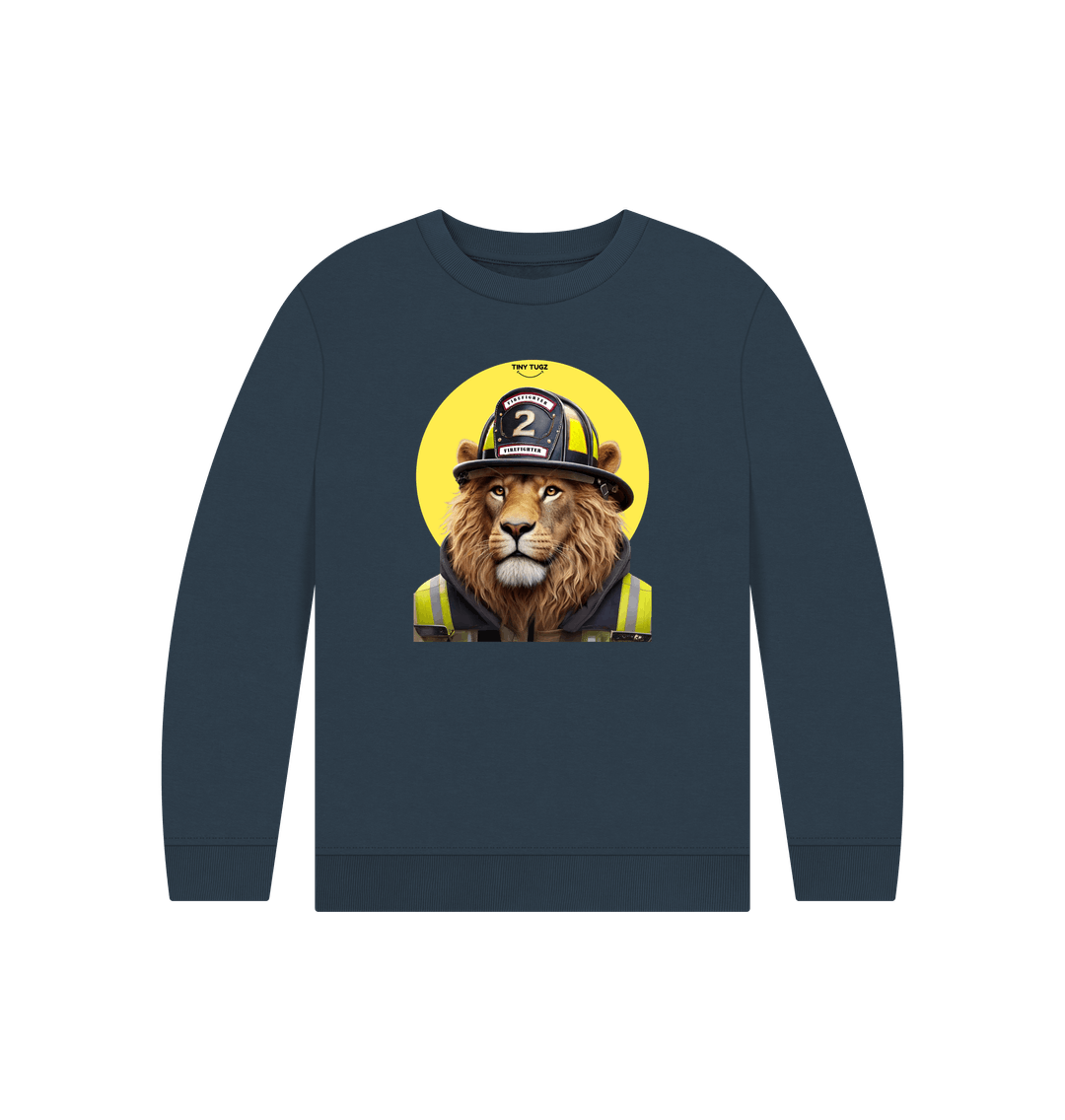 Navy Blue Printed Kids Jumper