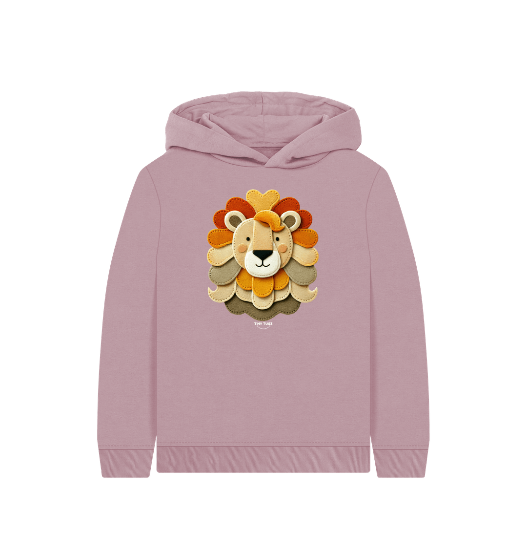 Mauve Printed Kids Hoodie