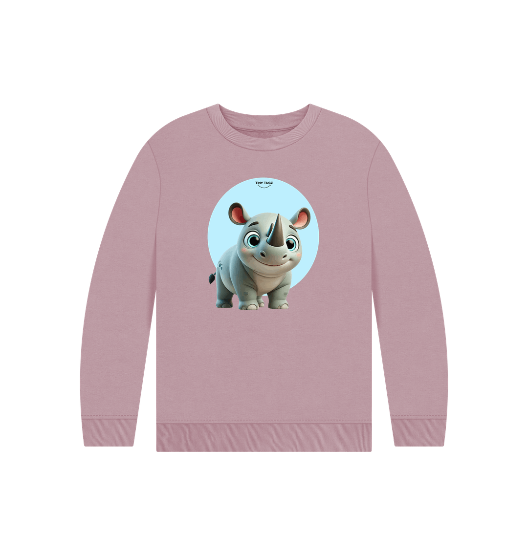 Mauve Printed Kids Jumper