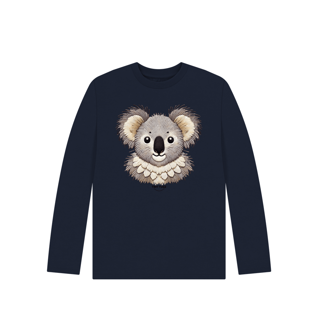 Navy Blue Printed Kids T-Shirt
