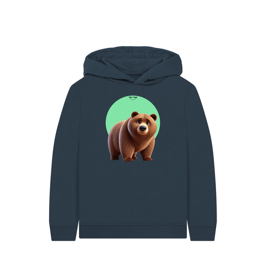 Navy Blue Printed Kids Hoodie