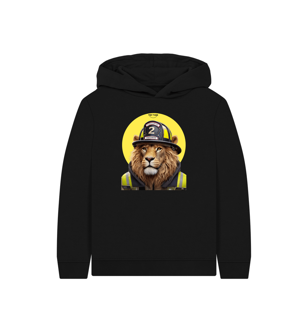 Black Printed Kids Hoodie