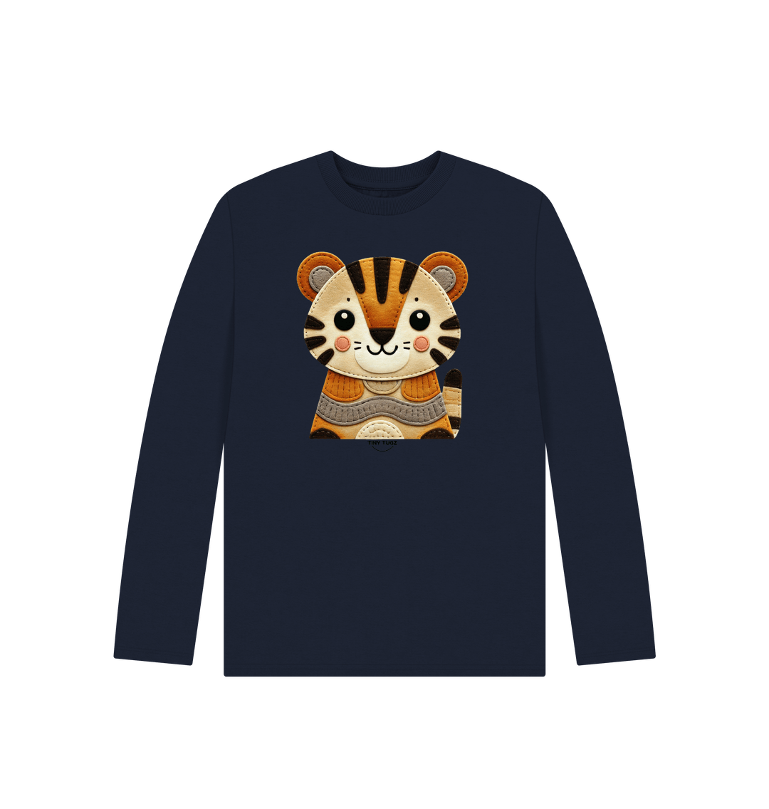 Navy Blue Printed Kids T-Shirt