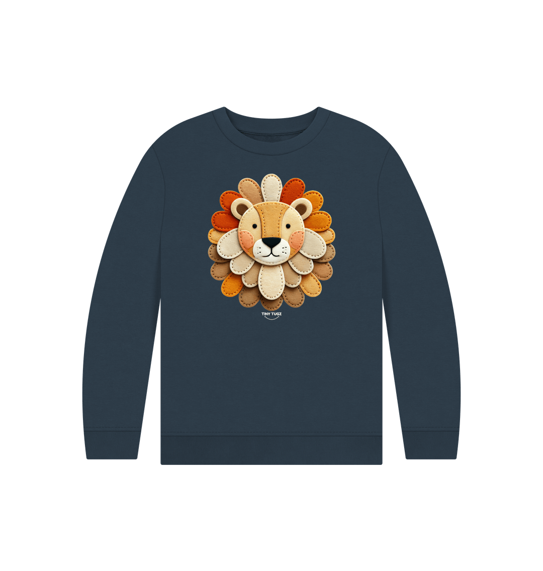 Navy Blue Printed Kids Jumper